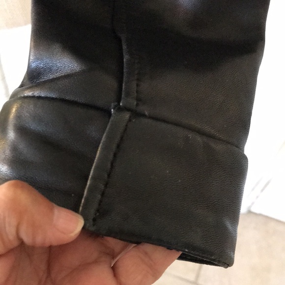 Siena Studio black motto biker style leather jacket fully lined size M - Picture 6 of 8